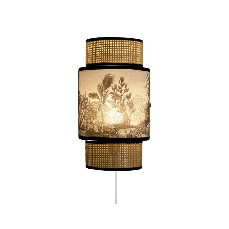 Applique incurvée Ombrage rotin et tissu Palmier Ostaria Applique Incurvée Ombrage Rotin Et Tissu Palmier Ostaria -Ledepot-bailleul Soldes Magasin applique incurvee ombrage rotin et tissu palmier ostaria 1