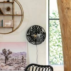 Applique Métal Noir Feuilles Olas Atmosphera -Ledepot-bailleul Soldes Magasin applique metal noir feuilles olas atmosphera 4