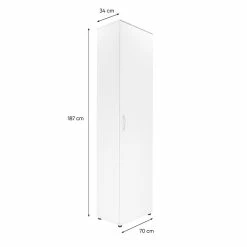 Armoire 1 Porte 6 Niveaux Blanc 8 Armoire 1 Porte 6 Niveaux Blanc -Ledepot-bailleul Soldes Magasin armoire 1 porte 6 niveaux andy blanc 6