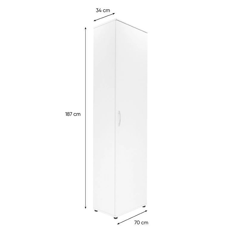Armoire 1 porte 6 niveaux blanc Armoire 1 Porte 6 Niveaux Blanc -Ledepot-bailleul Soldes Magasin armoire 1 porte 6 niveaux andy blanc 6
