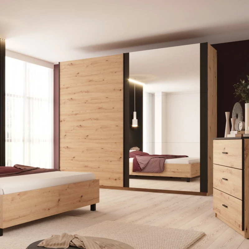 Armoire 2 portes grand modèle avec miroir Nantes Armoire 2 Portes Grand Modèle Avec Miroir Nantes -Ledepot-bailleul Soldes Magasin armoire 2 portes grand modele avec miroir nantes 1