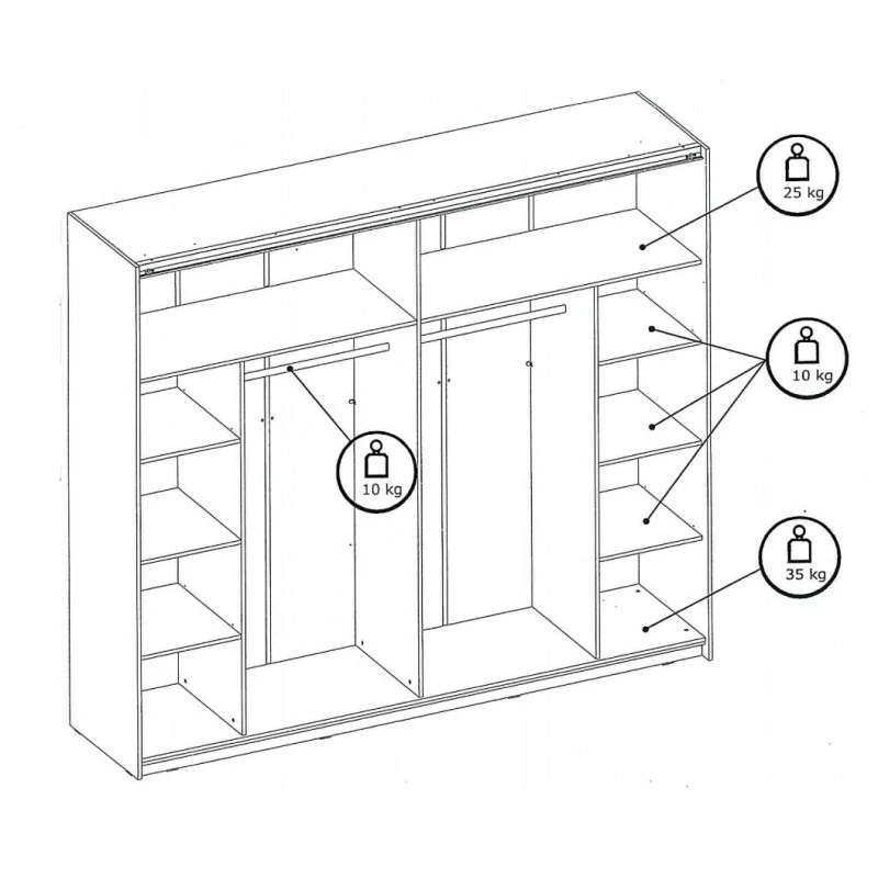 Armoire 2 portes grand modèle avec miroir Nantes Armoire 2 Portes Grand Modèle Avec Miroir Nantes -Ledepot-bailleul Soldes Magasin armoire 2 portes grand modele avec miroir nantes 4