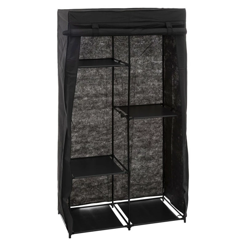 Armoire modulable 3 penderies / 5 étagères noir 5Five Armoire Modulable 3 Penderies / 5 étagères Noir 5Five -Ledepot-bailleul Soldes Magasin armoire penderie 3 etageres noir 1