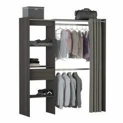 Demeyere Armoire/Placard Extensible SEATTLE Avec Rideau Chêne Vulcano 6 Demeyere Armoire/Placard Extensible SEATTLE Avec Rideau Chêne Vulcano -Ledepot-bailleul Soldes Magasin armoire placard extensible seattle avec rideau chene vulcano 4