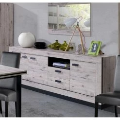 Bahut 3 Portes 2 Tiroirs Marseille 4 Bahut 3 Portes 2 Tiroirs Marseille -Ledepot-bailleul Soldes Magasin bahut 3 portes 2 tiroirs marseille 2