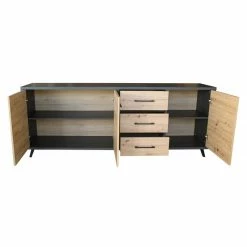 Bahut 3 Portes 3 Tiroirs Wiva -Ledepot-bailleul Soldes Magasin bahut 3 portes 3 tiroirs wiva 1 2