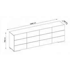 Bahut 4 Portes Chêne Blanchi Elba -Ledepot-bailleul Soldes Magasin bahut 4 portes chene blanchi elba 4