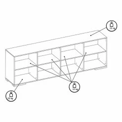 Bahut 4 Portes Chêne Blanchi Elba -Ledepot-bailleul Soldes Magasin bahut 4 portes chene blanchi elba 5