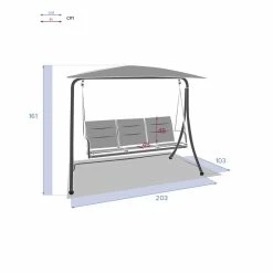 Balancelle 3 Places Ardoise Lako Hespéride 7 Balancelle 3 Places Ardoise Lako Hespéride -Ledepot-bailleul Soldes Magasin balancelle 3 places ardoise lako hesperide 5