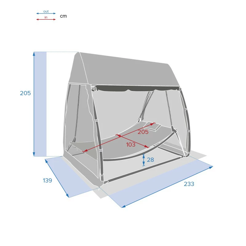 Balancelle moustiquaire ardoise Trinidad Hespéride Balancelle Moustiquaire Ardoise Trinidad Hespéride -Ledepot-bailleul Soldes Magasin balancelle moustiquaire ardoise trinidad hesperide 1
