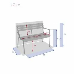 Banc Extérieur Greensboro Vert Olive Hespéride 4 Banc Extérieur Greensboro Vert Olive Hespéride -Ledepot-bailleul Soldes Magasin banc exterieur greensboro vert olive hesperide 2