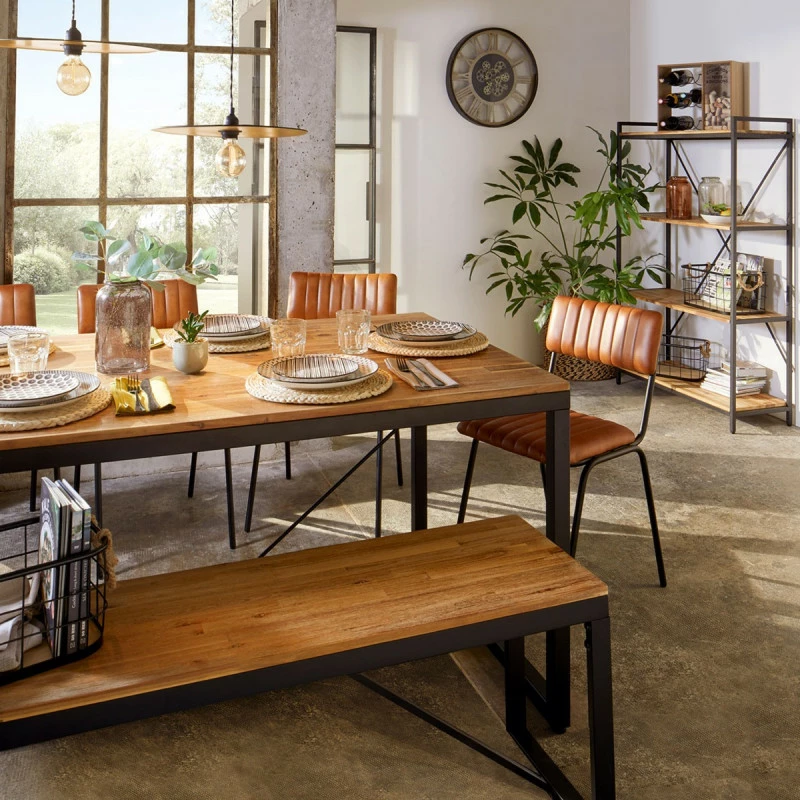 Banc métal et bois Edena Atmosphera Banc Métal Et Bois Edena Atmosphera -Ledepot-bailleul Soldes Magasin banc metal et bois edena atmosphera 4