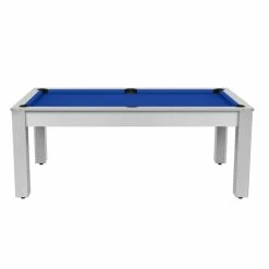 Billard Américain Arizona 7 Pieds Blanc Boisé / Tapis Bleu