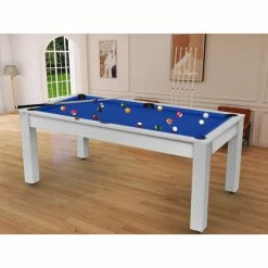 Billard Américain Arizona 7 Pieds Blanc Boisé / Tapis Bleu -Ledepot-bailleul Soldes Magasin billard americain arizona 7 pieds blanc tapis bleu 6