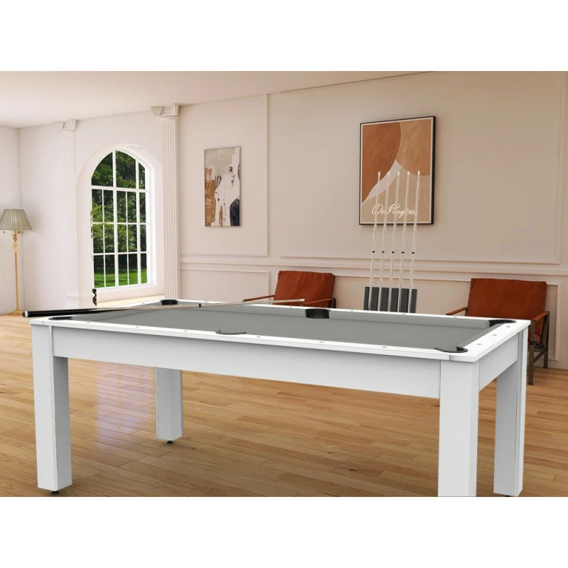 Billard américain Arizona 7 pieds blanc laqué / tapis gris Billard Américain Arizona 7 Pieds Blanc Laqué / Tapis Gris -Ledepot-bailleul Soldes Magasin billard americain arizona 7 pieds blanc tapis gris 3