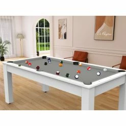 Billard Américain Arizona 7 Pieds Blanc Laqué / Tapis Gris 8 Billard Américain Arizona 7 Pieds Blanc Laqué / Tapis Gris -Ledepot-bailleul Soldes Magasin billard americain arizona 7 pieds blanc tapis gris 6