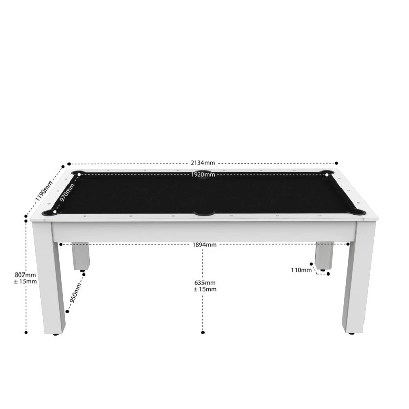 Billard américain Arizona 7 pieds blanc laqué / tapis noir Billard Américain Arizona 7 Pieds Blanc Laqué / Tapis Noir -Ledepot-bailleul Soldes Magasin billard americain arizona 7 pieds blanc tapis noir 1