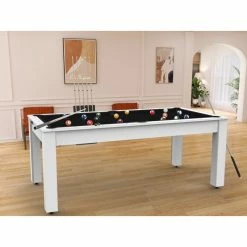 Billard Américain Arizona 7 Pieds Blanc Laqué / Tapis Noir 8 Billard Américain Arizona 7 Pieds Blanc Laqué / Tapis Noir -Ledepot-bailleul Soldes Magasin billard americain arizona 7 pieds blanc tapis noir 6