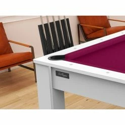 Billard Américain Arizona 7 Pieds Blanc Laqué / Tapis Prune -Ledepot-bailleul Soldes Magasin billard americain arizona 7 pieds blanc tapis prune 2