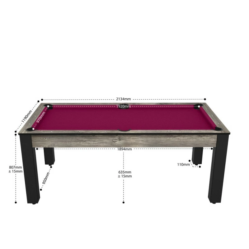 Billard américain Arizona 7 pieds industriel / tapis prune Billard Américain Arizona 7 Pieds Industriel / Tapis Prune -Ledepot-bailleul Soldes Magasin billard americain arizona 7 pieds industriel tapis prune 1