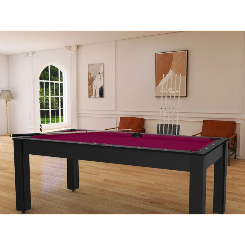 Billard américain Arizona 7 pieds noir grainé / tapis prune Billard Américain Arizona 7 Pieds Noir Grainé / Tapis Prune -Ledepot-bailleul Soldes Magasin billard americain arizona 7 pieds noir graine tapis prune 3
