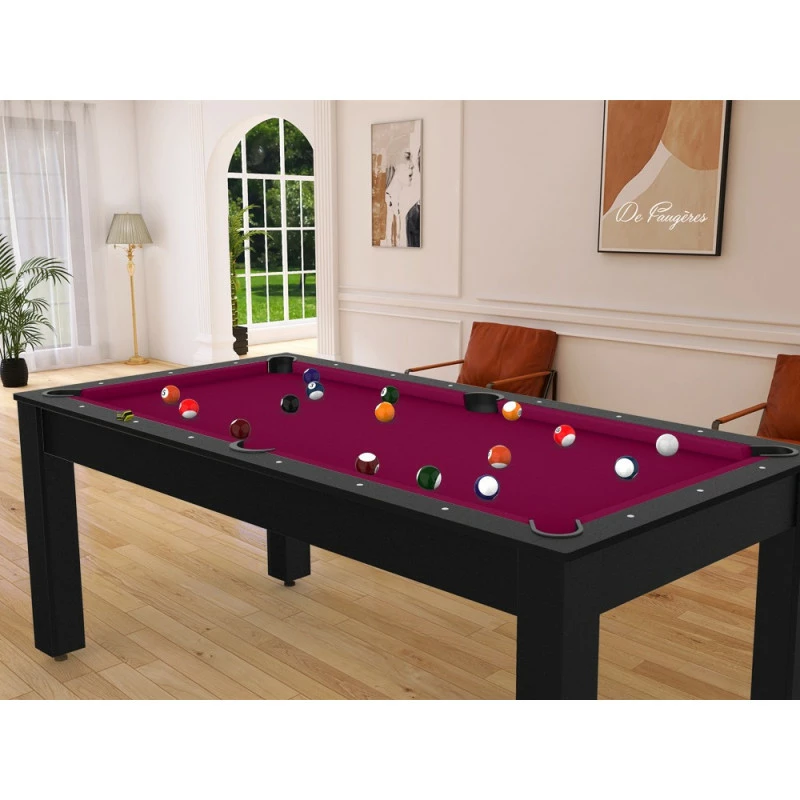 Billard américain Arizona 7 pieds noir grainé / tapis prune Billard Américain Arizona 7 Pieds Noir Grainé / Tapis Prune -Ledepot-bailleul Soldes Magasin billard americain arizona 7 pieds noir graine tapis prune 6