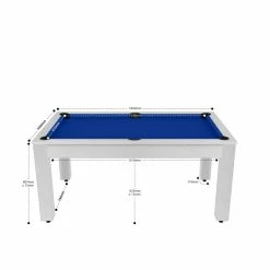 Billard Texas 6 Pieds - Coloris Blanc Boisé Tapis Bleu -Ledepot-bailleul Soldes Magasin billard texas 6 pieds coloris blanc boise tapis bleu 3
