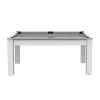 Billard Texas 6 Pieds - Coloris Blanc Laqué / Tapis Gris -Ledepot-bailleul Soldes Magasin billard texas 6 pieds coloris blanc laque tapis gris
