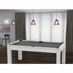 Billard Texas 6 Pieds - Coloris Blanc Laqué / Tapis Gris 7 Billard Texas 6 Pieds - Coloris Blanc Laqué / Tapis Gris -Ledepot-bailleul Soldes Magasin billard texas 6 pieds coloris blanc laque tapis gris 5