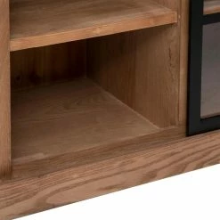 Buffet 1 Porte Vitrée 2 Tiroirs Danik Bois Atmosphera -Ledepot-bailleul Soldes Magasin buffet 1 porte vitree 2 tiroirs danik bois atmosphera 4