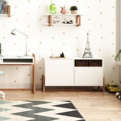 Buffet 1 Tiroir 2 Portes Oslo Blanc -Ledepot-bailleul Soldes Magasin buffet 1 tiroir 2 portes oslo blanc 3