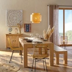 Buffet 2 Portes Ajmal Bois Massif Manguier Atmosphera -Ledepot-bailleul Soldes Magasin buffet 2 portes ajmal bois massif manguier atmosphera 6