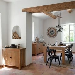 Buffet 2 Portes Ajmal Bois Massif Manguier Atmosphera -Ledepot-bailleul Soldes Magasin buffet 2 portes ajmal bois massif manguier atmosphera 7