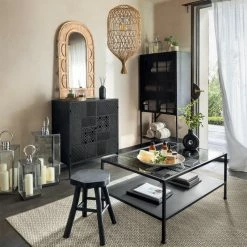 Buffet 2 Portes Métal Ajouré Teeco Atmosphera -Ledepot-bailleul Soldes Magasin buffet 2 portes metal ajoure teeco atmosphera 6