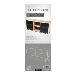 Buffet 2 Portes 2 Niches Soho -Ledepot-bailleul Soldes Magasin buffet 2 portes niches soho 3