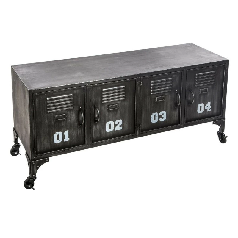 Buffet bas Sevin métal 4 portes Atmosphera Buffet Bas Sevin Métal 4 Portes Atmosphera -Ledepot-bailleul Soldes Magasin buffet bas sevin metal 4 portes atmosphera