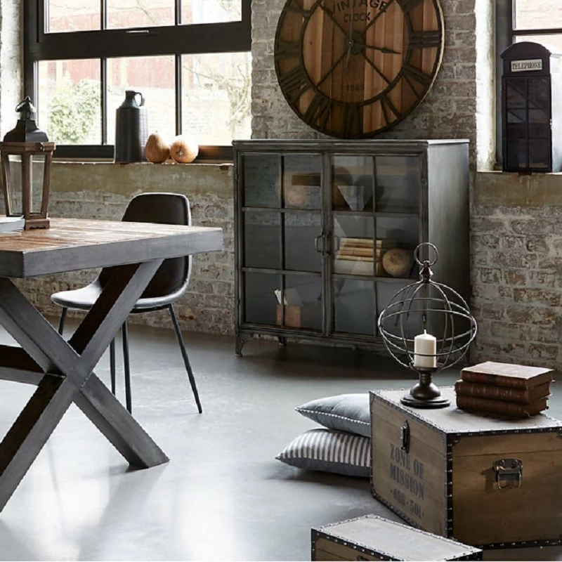 Buffet Broc 2 portes métal noir Atmosphera Buffet Broc 2 Portes Métal Noir Atmosphera -Ledepot-bailleul Soldes Magasin buffet broc 2 portes metal noir atmosphera 2