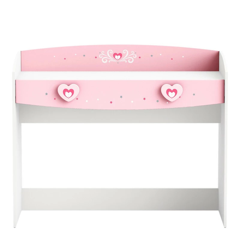 Bureau 1 tiroir Anastasia rose et blanc Demeyere Bureau 1 Tiroir Anastasia Rose Et Blanc -Ledepot-bailleul Soldes Magasin bureau 1 tiroir mulan rose et blanc 2