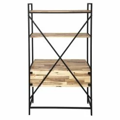 Bureau 2 étagères Edena Bois Et Métal Atmosphera 4 Bureau 2 étagères Edena Bois Et Métal Atmosphera -Ledepot-bailleul Soldes Magasin bureau 2 etageres edena bois et metal atmosphera 2