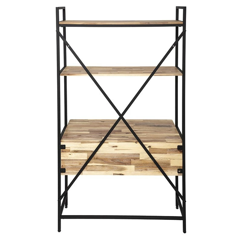 Bureau 2 étagères Edena bois et métal Atmosphera Bureau 2 étagères Edena Bois Et Métal Atmosphera -Ledepot-bailleul Soldes Magasin bureau 2 etageres edena bois et metal atmosphera 2