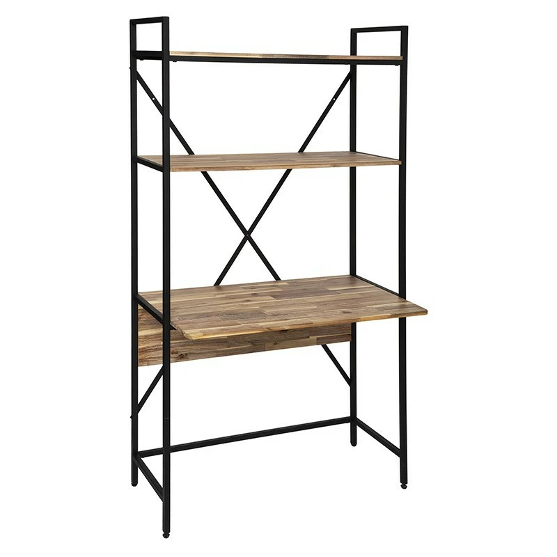 Bureau 2 étagères Edena bois et métal Atmosphera Bureau 2 étagères Edena Bois Et Métal Atmosphera -Ledepot-bailleul Soldes Magasin bureau 2 etageres edena bois et metal atmosphera