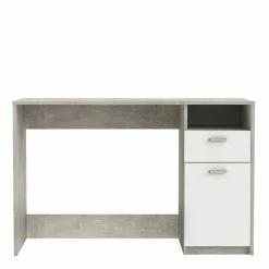 Demeyere Bureau Détroit Béton 1 Porte + 1 Niche + 1 Tiroir 4 Demeyere Bureau Détroit Béton 1 Porte + 1 Niche + 1 Tiroir -Ledepot-bailleul Soldes Magasin bureau detroit blanc beton 1 porte 1 niche 1 tiroir 2