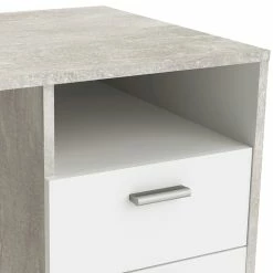 Demeyere Bureau Détroit Béton 1 Porte + 1 Niche + 1 Tiroir 7 Demeyere Bureau Détroit Béton 1 Porte + 1 Niche + 1 Tiroir -Ledepot-bailleul Soldes Magasin bureau detroit blanc beton 1 porte 1 niche 1 tiroir 5
