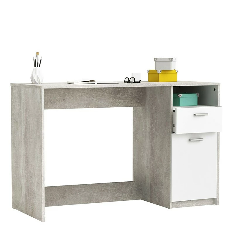 Bureau Détroit béton 1 porte + 1 niche + 1 tiroir Demeyere Bureau Détroit Béton 1 Porte + 1 Niche + 1 Tiroir -Ledepot-bailleul Soldes Magasin bureau detroit blanc beton 1 porte 1 niche 1 tiroir