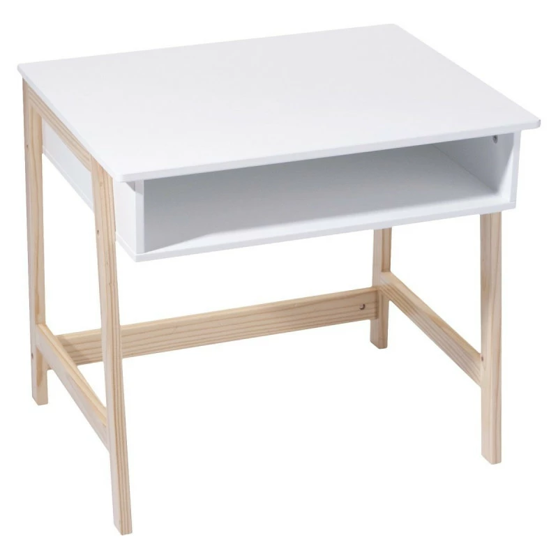 Bureau enfant blanc pieds bois Atmosphera Bureau Enfant Blanc Pieds Bois Atmosphera -Ledepot-bailleul Soldes Magasin bureau enfant blanc pieds bois atmosphera