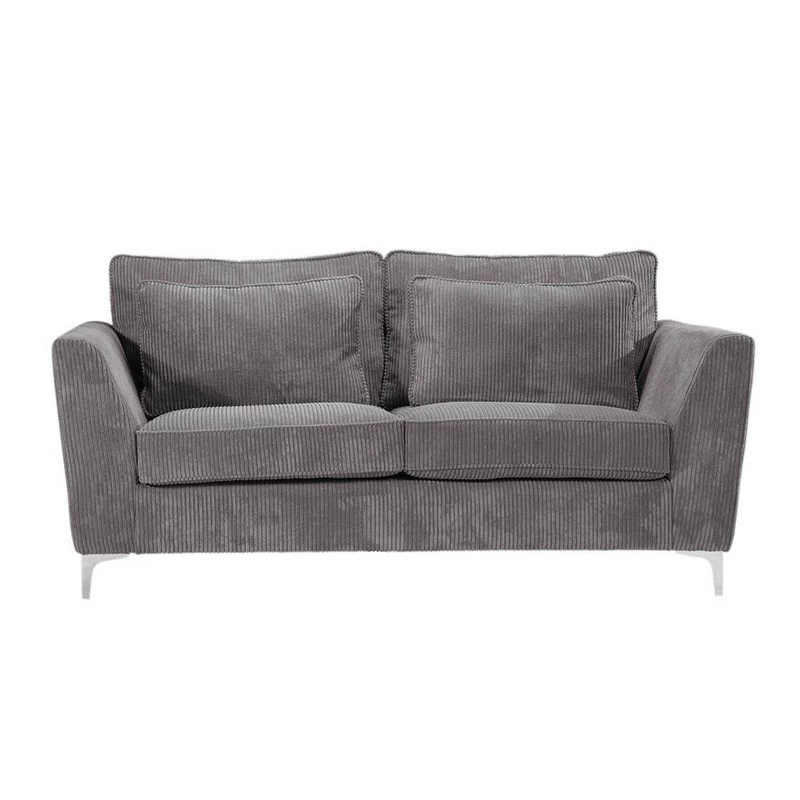 Canapé 2 places Isla velours côtelé gris Canapé 2 Places Isla Velours Côtelé Gris -Ledepot-bailleul Soldes Magasin canape 2 places isla gris