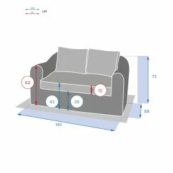 Canapé 2 Places Moorea Hespéride Terre Ombre -Ledepot-bailleul Soldes Magasin canape 2 places moorea hesperide terre ombre 2