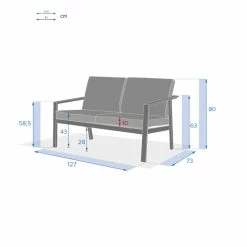 Canapé 2 Places Pavane Graphite Hespéride -Ledepot-bailleul Soldes Magasin canape 2 places pavane graphite hesperide 3