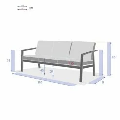Canapé 3 Places Pavane Graphite Hespéride -Ledepot-bailleul Soldes Magasin canape 3 places pavane graphite hesperide 1 5