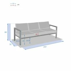 Canapé De Jardin Jauca Noisette / Gris Boisé Hespéride -Ledepot-bailleul Soldes Magasin canape de jardin jauca noisette gris boise hesperide 1 2